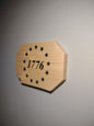 Patriotic Wall Decor Plaque 1776, Solid Wood