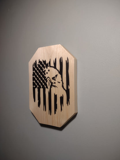 Patriotic Wall Decor Plaque, Bald Eagle