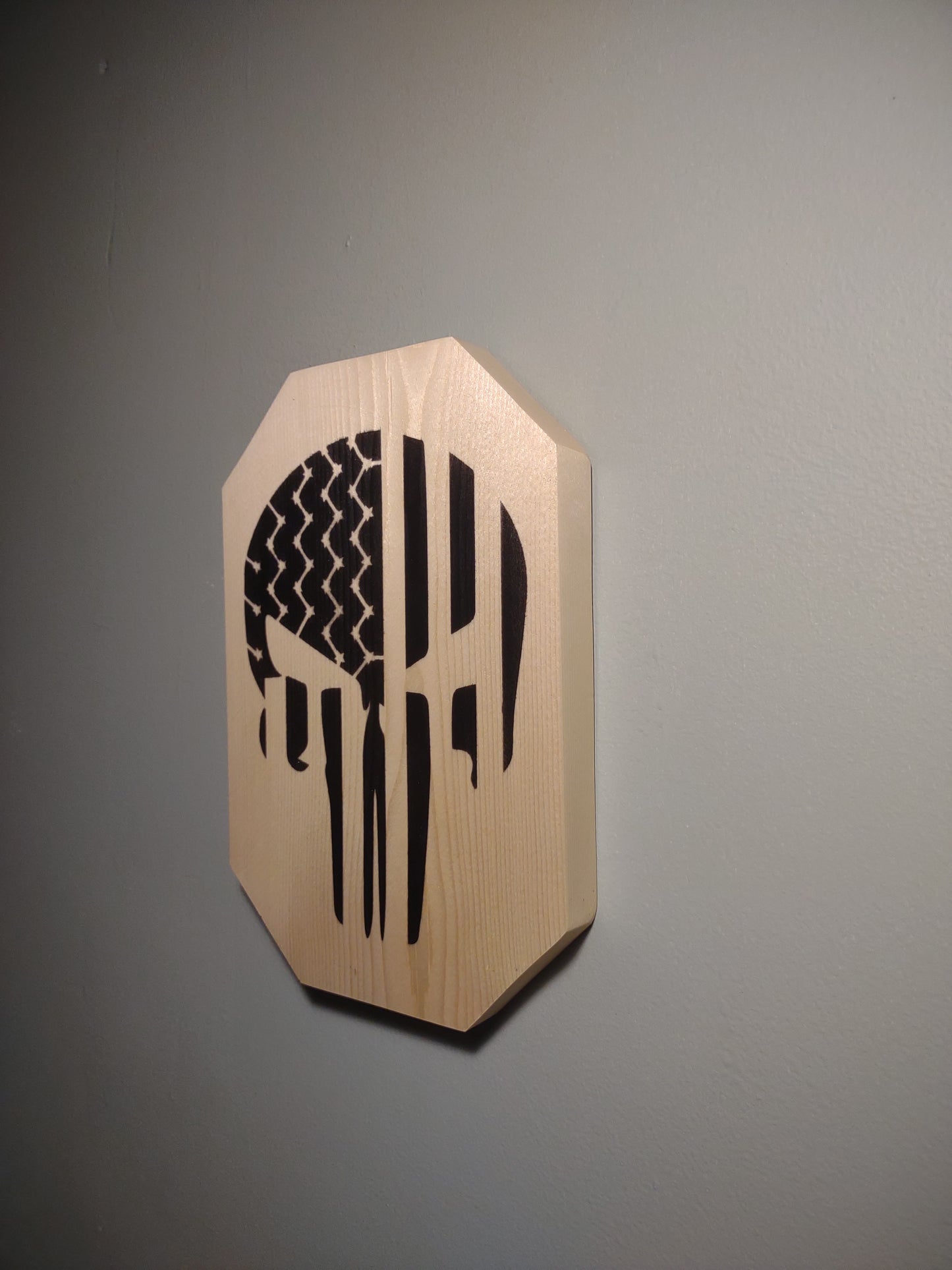 Patriotic Skull Wall Decor Plaque