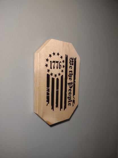 1776 We The People Solid Wood Wall Decor