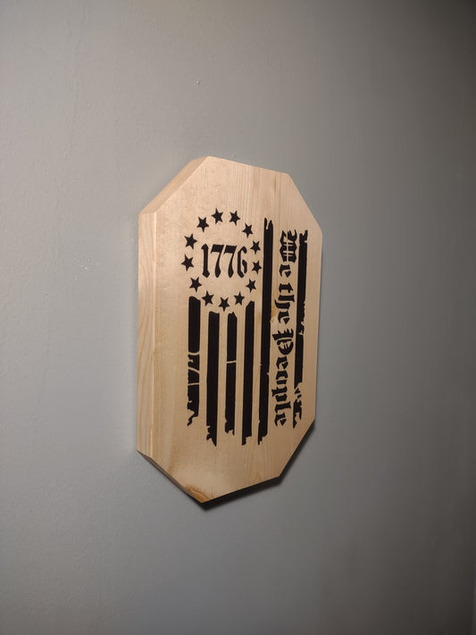 1776 We The People Solid Wood Wall Decor