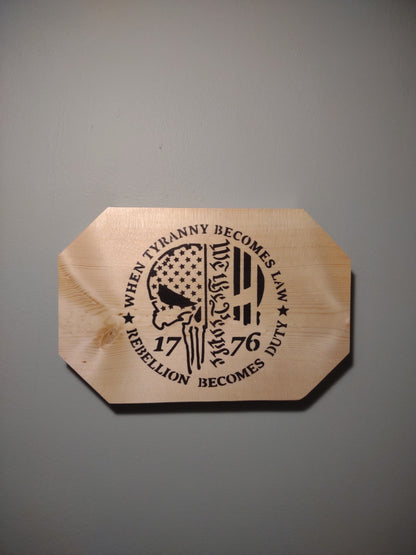 When Tyranny Becomes Law, Rebellion Becomes Duty Patriotic Wall Decor Plaque